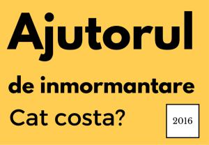 cat costa ajutorul de inmormantare in 2016